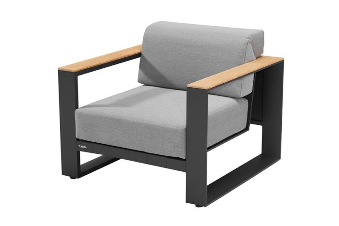 Fauteuil de jardin gris clair Cambusa