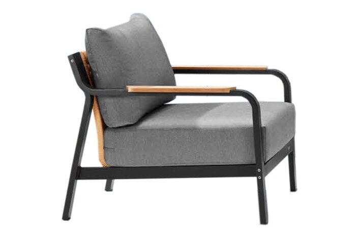 fauteuil salon de jardin gris VISCONTI