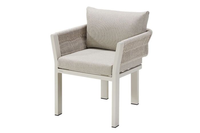 Chaise de jardin polyrotin couleur naturel Borromeo