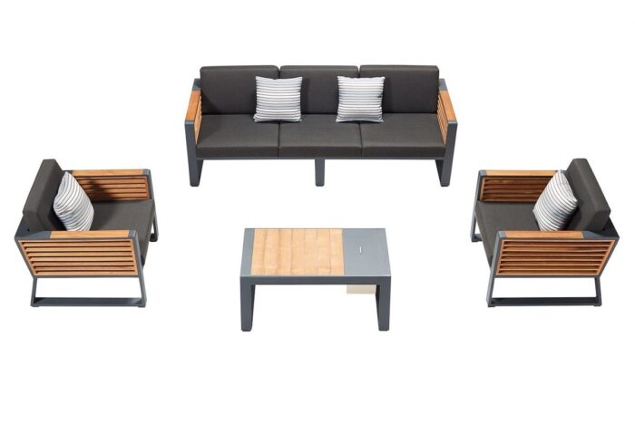 Set salon de jardin 5 places New York