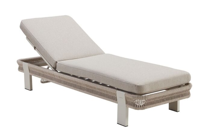 Bains de soleil Haut de gamme rotin beige BORROMEO – Image 4