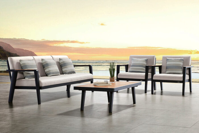 Salon de jardin aluminium 5 places EMOTI