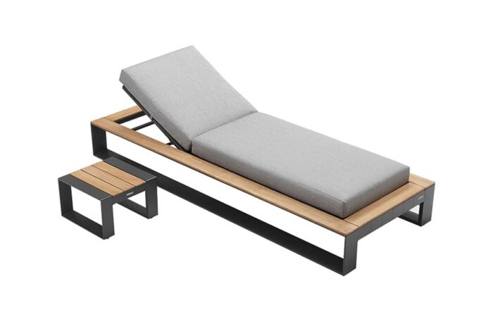 Bain de soleil aluminium et bois Cambusa