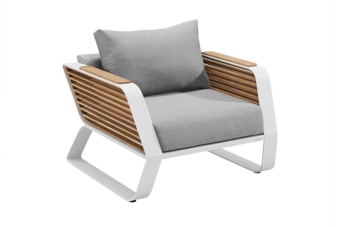 Fauteuil de jardin aluminium blanc Wing