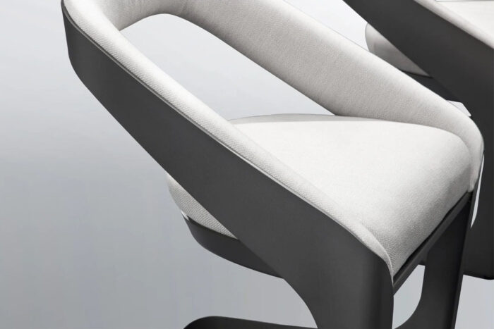 Détails chaise de jardin en aluminium Onda.